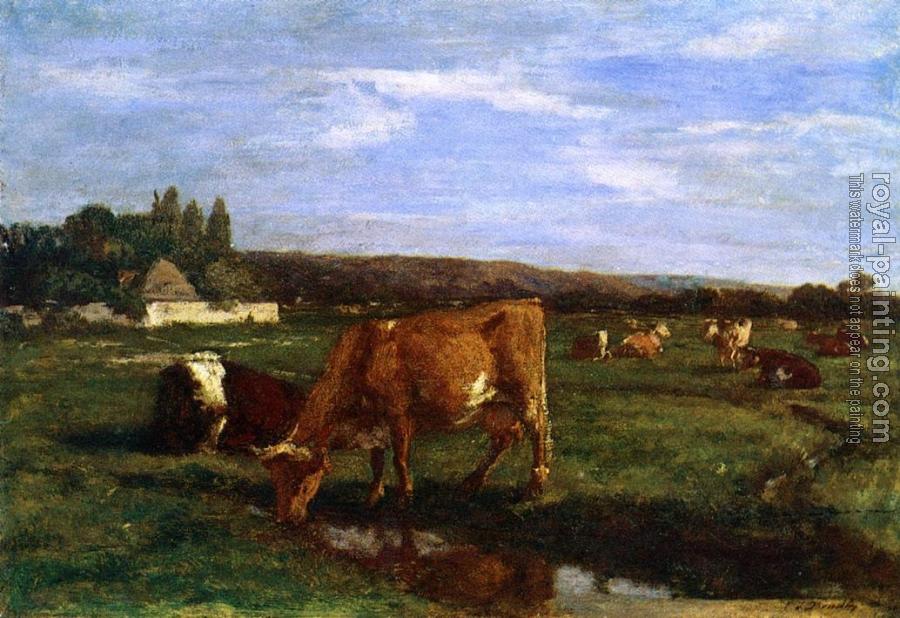 Eugene Boudin : Pasture in the Touques Valley